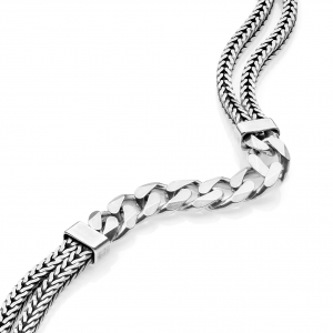 Silver bracelet with foxtail
